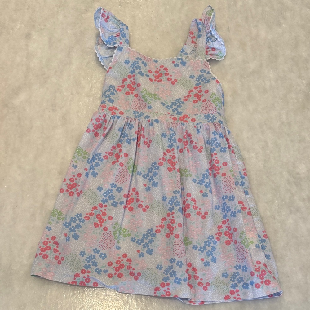 Little English Girls' Floral Sundress - Pink & Blue